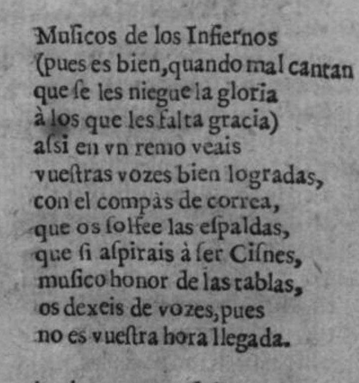 Detalle de la p. 47 de la Lyra poética de Vicente Sánchez. 1688