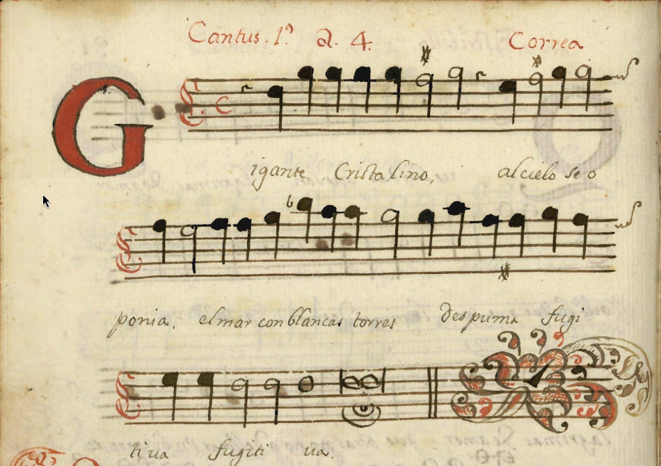 Detalle de la página 81v del Cancionero de Onteniente E-Mn MSS/21741