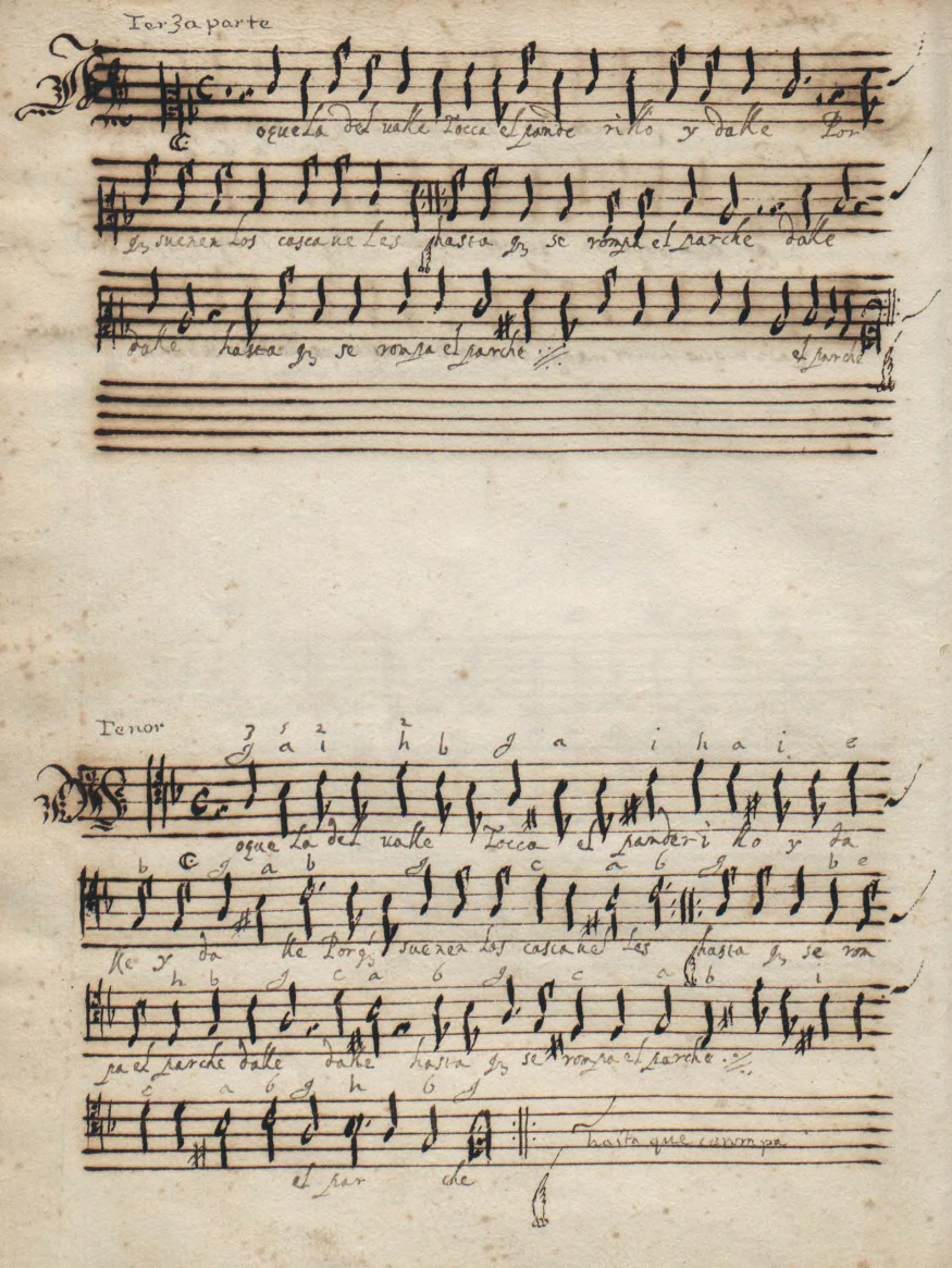 PL-Kj Mus. ms. 40163. Voces de soprano y tenor