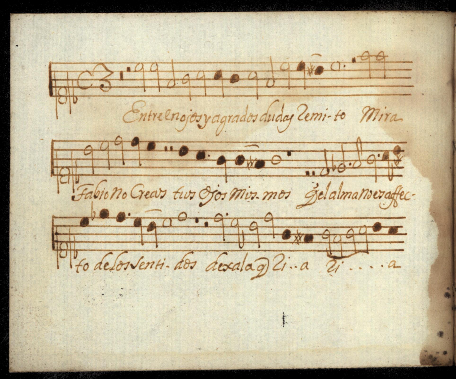 Comienzo Entre enojos y agrados en el manuscrito de Tentúgal